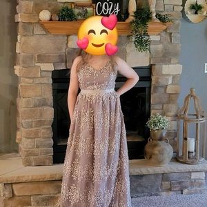 Prom dress! Pink/Mauve color. Sized as Womens large, fits like an 8/10.